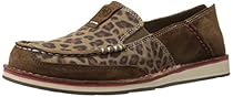 Ariat Women's Cruiser Slip On, Dark Earth/ Cheetah, 6.5 B US
