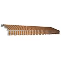 Deluxe Retractable Awning 10' x 12' - Orange & White