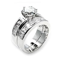 Jewelry - Clear CZ Wedding Ring SZ 8