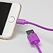Pangea Apple Certified Lightning Cable - 5 Foot - for iPhone 5 (5/5S/5C), iPad Air, iPad Mini with Retina, iPad (4th gen), iPad Mini, iPod Touch (5th gen), and iPod Nano (7th gen) - Purple.