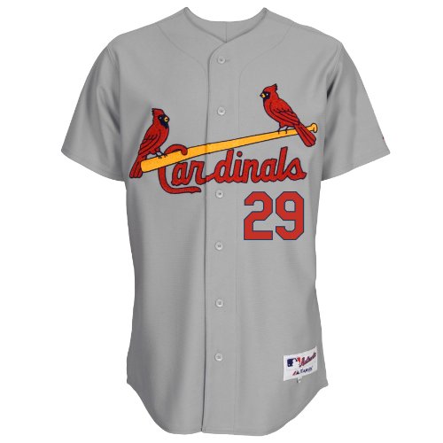 MLB Men's St.Louis Cardinals Chris Carpenter Six Button Authentic Road Jersey (Road Gray, 40/Medium)