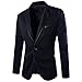 DressLoves Men's Cotton Blends Peak Lapels 1 Button Blazers
