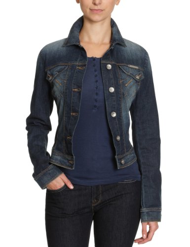 Fornarina Damen Blazer & Sakko  BIR3663D621TB, Gr. 36 (S), Blau (TB - dark stone washed wi Preisvergleich