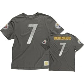 Ben Roethlisberger Black Retro Sport Vintage Name & Number Pittsburgh Steelers T-Shirt