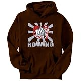 Rowing Fist Sports Mens Hoodie (Brown, Sizes X-Small - XXX-Large)