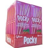 Glico Pocky Biscuit Sticks with Strawberry Cream, 1.41-Ounce Boxes (Pack of 10)