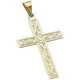 14Kt Yellow Gold Stylish Cross Pendant