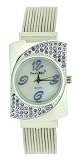 Flaunt It Ladies White Dial Analogue Cuff Bangle Watch - FLT053/B