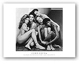 Stephanie, Cindy, Christy, Tatjana, Naomi 1989 by Herb Ritts 20.5"x18.75" Art Print Poster