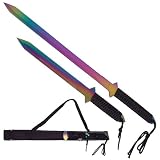 Twin Ninja Rainbow Sword Set with Sheath