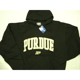 Purdue Boilermakers Black Bold J.America Adult Hooded Sweatshirt