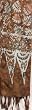 Rayon Batik Scarf - Leaf Design, 10" X 66"
