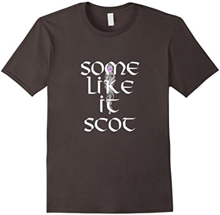 Men's Funny Some Like It Scot T-shirt Scotland Sassenach Medium Asphalt