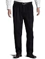 Savane Men's Tall No-Iron Pleated Twill Pant,Dark Navy,38W 36L