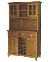 Hot Sale Home Styles 5100-0066-62 Buffet of Buffets Cottage Oak Wood with Hutch, Cottage Oak Finish, 41-3/4-Inch