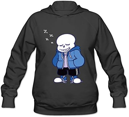 Shaningway Women's Undertale Video Game Character Hooded Sweatshirts Black