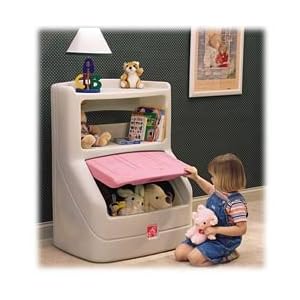 Lift and Hide Storage Chest and Bookcase - Pink