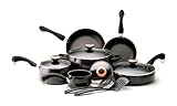 Paula Deen Porcelain 12-Piece Cookware Set, Charcoal