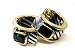 STUDIO 925: *DESIGNER INSPIRED HUGGIE BLACK DIAMOND CZ EARRINGS*