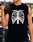 Skeleton X-Ray Bones Funny Adult Sleeveless Muscle T-shirt
