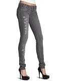 Denim of Virtue Women's Patience Skinny Jean - Grey Acid