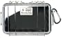 Pelican 1050 Black Clear Micro Case with Clear lid and Carabiner