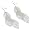 Loose Tri Leaf Light Metal With Delicate Perforated Vine Detail Accent Fashion Earrings