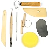Stalwart 75-S008 Hawk 8-Piece Pottery and Clay Modelling Tool Sculpture Set