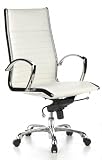 Buerostuhl24 660510 B&uuml;rostuhl / Chefsessel Parma 20 Leder, creme