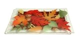 Peggy Karr Glass 14-Inch Rectangular Leaves Tray
