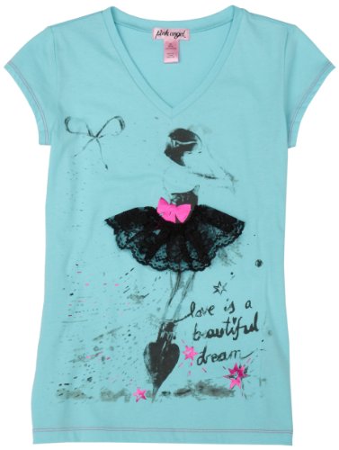 Pink Angel Girls 3D Knit Top,Teal