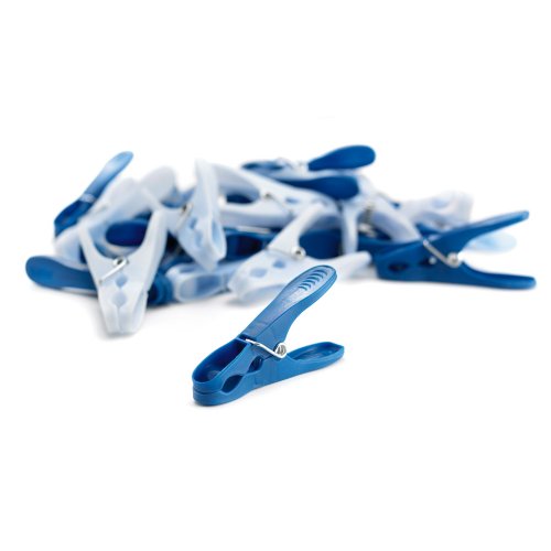 Polder LDZ-3007P Plastic Clothespins, Set of 24, Blue