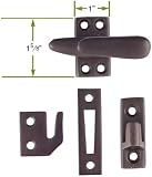 Emtek 8703US10B Oil Rubbed Bronze Emtek Door Accessories Solid Brass Casement Latch Standard Size with 3 Strikes and Screws