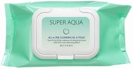 Able C &amp; C Missha Super Aqua is an all-in-one cleansing oil tissues (40 pieces) [Korean import]