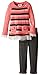 Little Lass Little Girls' 2 Piece Brushed Legging Set Stripe Tulle