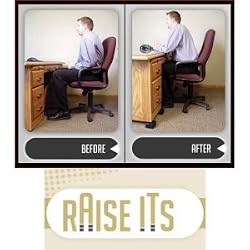 Raise Its - 16 Pack Furniture Risers - Black (For 4" Height or 2 Beds 2" Height)