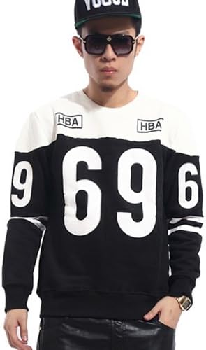 Zero Unisex Hipster Christmas Xmas Gifts 69 Printing Hip Hop Sweatshirts (XL ( US Size L ), Black)