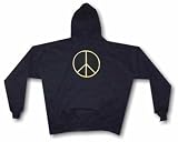 Peace Sign DISTRESSED Logo Men's Hoodie Sweat Shirt Small thru 4XL