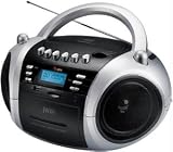 jWIN JXCD573BLK Portable MP3/CD Boombox with AM/FM Radio, Cassette Player and USB/SD/MMC (Black)