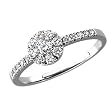 14K White Gold Diamond Ring - 0.33 Ct.