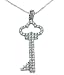 Young & The Restless ~ Sharon ~ CZ Cubic Zirconia Sterling Silver Key Necklace