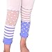 Naartjie Girls Cotton Fashion Leggings - Stripes with Dots and Ruffle Bottom