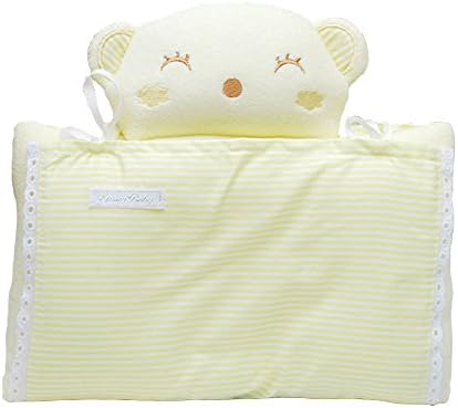 Doll Baby Pillow Newborn Infant Prevent Flat Head 10.2 X 9.1" Yellow
