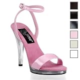 Pleaser Shoes WomenOs FLAIR-433, 4 1/2 Stiletto Heel Ankle Wrap PF Sandal