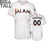 Miami Marlins Jersey: Big & Tall Personalized Home White Authentic Cool Base&Atilde;&cent;"&Acirc;&cent; Jersey with Marlins Park Inaugural Season Patch