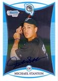 2008 Bowman Chrome Baseball Mike Stanton Authentic Autograph Card