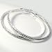 Beautiful Large & Blingy ICE Crystal Lined Hoop Earrings Silver Tone by Christina Col...