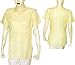 Womens Cotton Short Sleeve Top Shirt Blouse Chikan Embroidery Size M (ctop455)