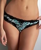 Betsey Johnson "Slinky Knit" Low-Rise Wide-Side Thong