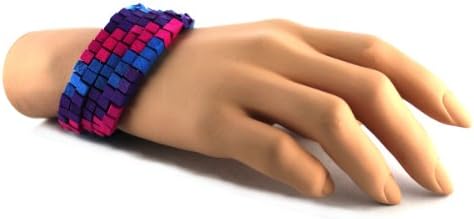 Rubix Block bracelet in Blue, Pink, and Purple